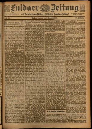 Vierte Ausgabe vom Samstag, den 09. Dezember 1899.