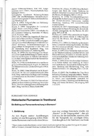 Historische Flurnamen in Trenthorst : Ein Beitrag zur Flurnamenforschung in Stormarn