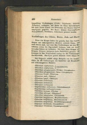 Verbindungen des Chlors, Broms, Jods und Fluors.