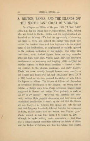 8. Biliton, Banka, and the islands off the north-east coast of Sumatra