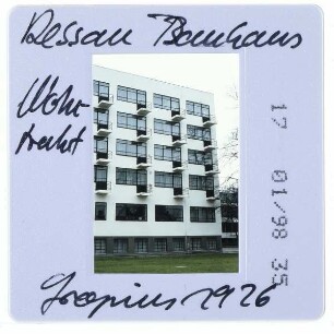 Dessau, Bauhaus : Atelierhaus, Ostfassade