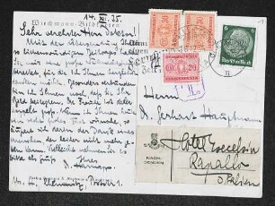 Brief von A. Harnapp an Gerhart Hauptmann