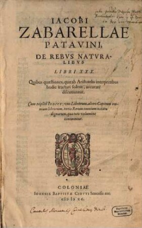 De rebus naturalibus libri XXX