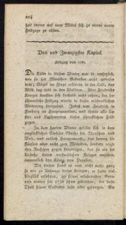 Drei und Zwanzigstes Kapitel. Feldzug von 1760