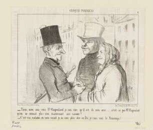 Tiens, mon ami, voici M. Chapoulard…, Blatt 2 der Folge, "Croquis Parisiens", in: "Le Charivari", Paris 1853