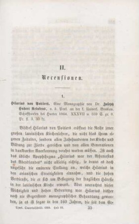 543-549 [Rezension] Reinkens, Joseph Hubert, Hilarius von Poitiers