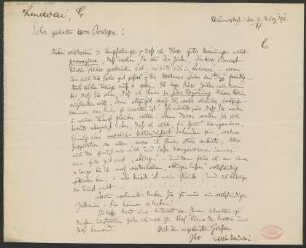 Brief an B. Schott's Söhne : 03.03.1911