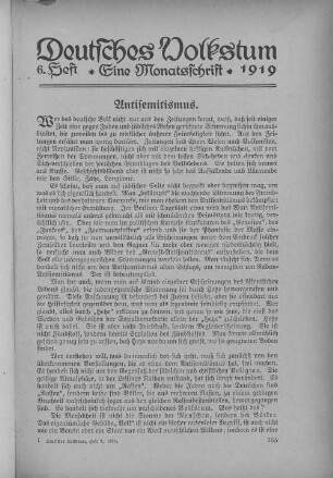 Antisemitismus.