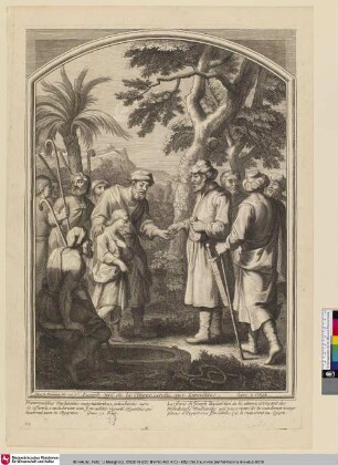Ioseph tiré de la Cîterne vendu aux Ismaëlites. [Joseph wird an die Ismaelien verkauft]