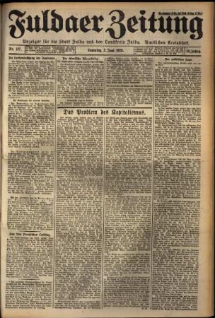 Ausgabe vom Samstag, den 02. Juni 1928.
