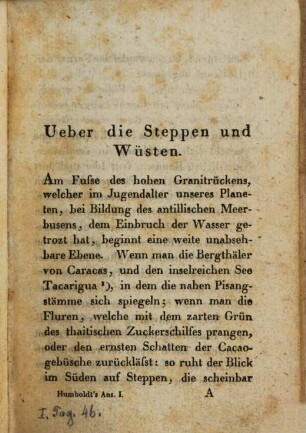 Ansichten der Natur : mit wissenschaftlichen Erläuterungen, 1