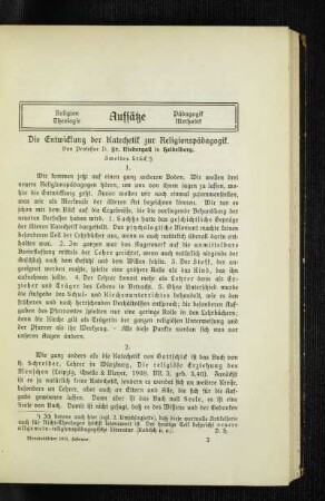 ¬Die¬ Entwicklung der Katechetik zur Religionspädagogik : zweites Stück