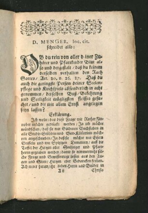 D. Menger. loc. cit. schreibet also: