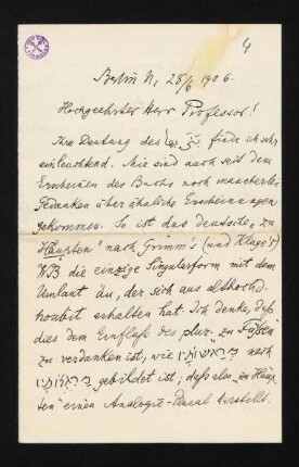 Brief 4: 28.06.1906