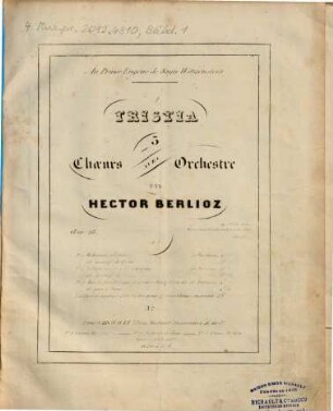 Tristia : 3 choeurs avec orchestre ; Oeuv. 18. 2, Ballade sur la mort d'Ophélie