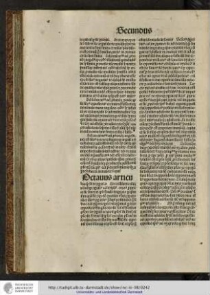 Octavus articulus que est de comparatio.