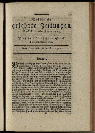 Drey und dreißigstes Stück, den 16ten August 1794.