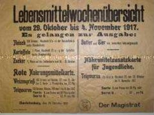 Bekanntmachung für die örtlichen Bäckereibetriebe (deutsch)