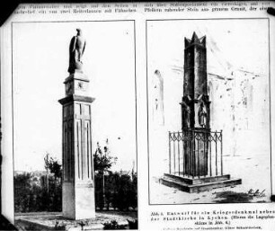 Entwurf für ein Kriegerdenkmal neben der Stadtkirche in Lychen