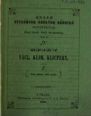 Spisy Václ. Klim. Klicpery. 5