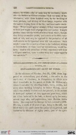 Extraordinary gust of wind
