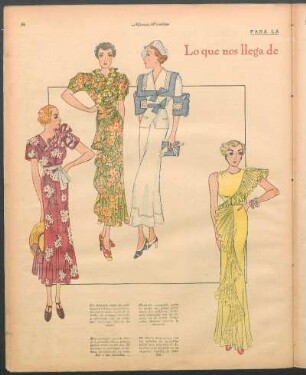 Lo que nos llega de París para esta temporada [Dibujos] : Para la mujer