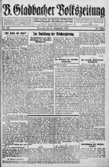 Bergisch Gladbacher Volkszeitung. 1906-1929