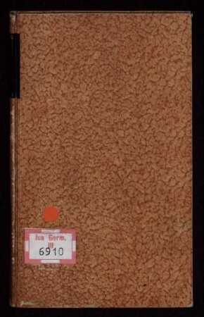 Specimen Iuridicum De Origine Et Natura Iurisdictionis Patrimonialis