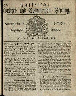 Nr. 32, Mittwoch, den 22sten April 1818