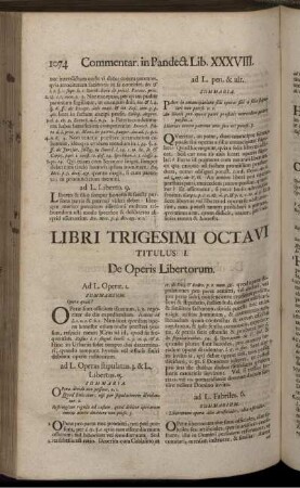 Libri Trigesimi Octavi.