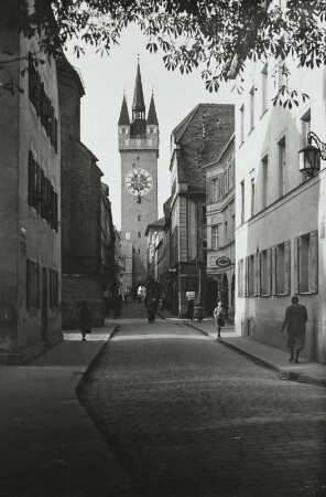 Straubing, Stadtansicht : Straubing. Stadtansicht mit Stadtturm