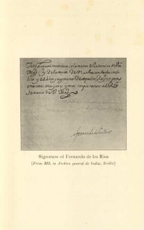 Signature of Fernando de los Rios