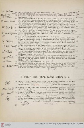 Kleine Truhen, Kästchen (Nr. 689-698)