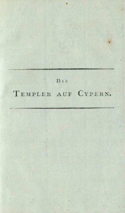 Die Templer von Cypern