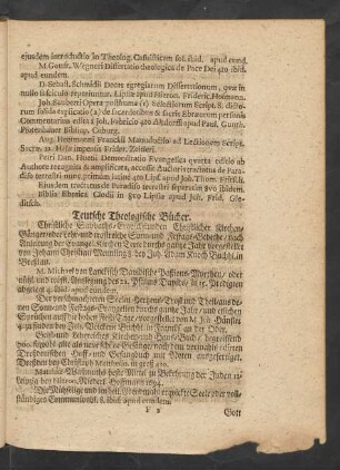 Teutsche Theologische Bücher.