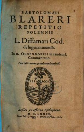 Repetitio solemnis L. diffamari cod. de ingen. manumiss.