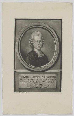 Bildnis des Iohann Gotfried Schöner