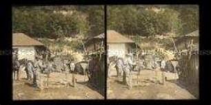 Soldaten am Munitionslager, Valeni