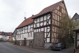 Fachwerkbau (Scheune, Wohnstallhaus, Fachwerk); Frankenberg, Hauptstraße 25