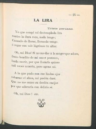 La lira : Triste peruano