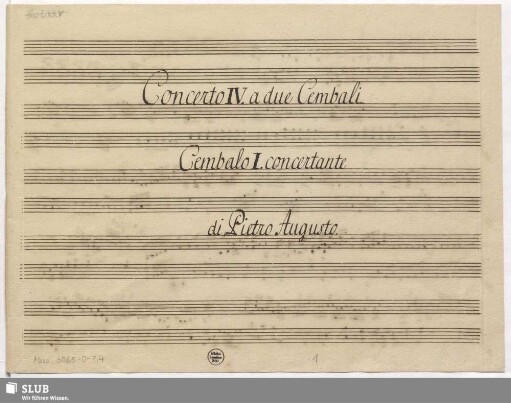 Concertos - Mus.3065-O-7,4 : cemb (2) : G