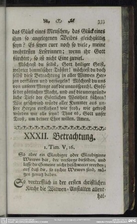XXXII. Betrachtung. 1. Tim. V, 16.