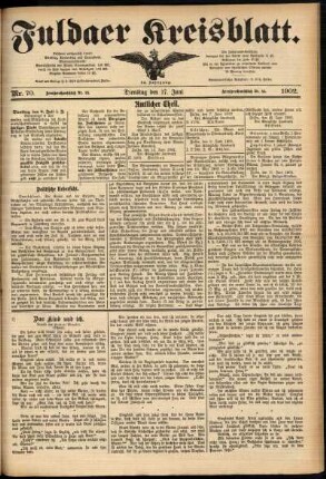 Ausgabe vom Dienstag, den 17. Juni 1902.