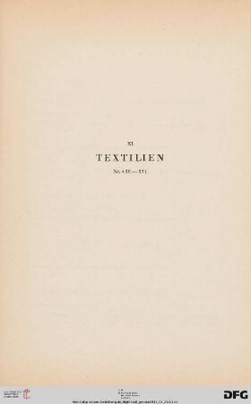 XI. Textilien (Nr. 456-551)