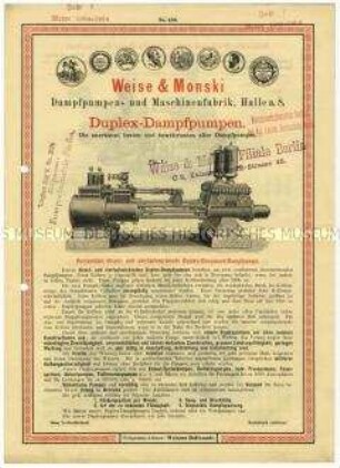Duplex-Dampfpumpen der Firma Weise und Monski