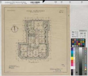 Münster (Münster) Behördenhaus (ehem. Konsistorium) Bl. 5 Grundriß Dachgeschoß 1950 1 : 100 47 x 46 Zeichnung Hochbauamt Münster