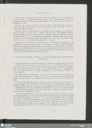 II. Der Elbingeröder Komplex - Geologischer Und Tektonischer Überblick
