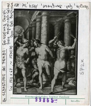 Sebastiano del Piombo: Geisselung Christi (Kopie). Rom, Galleria Borghese