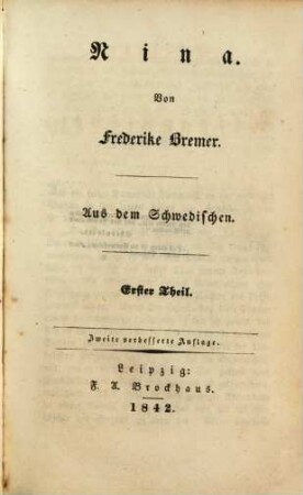 Skizzen aus dem Alltagsleben, [5,1]. Nina ; Theil 1