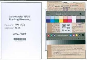 Entnazifizierung Albert Lang , geb. 13.04.1903 (Gastwirt)